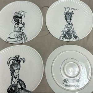 Set of 4 Balducci Ladies in Waiting Anthropologie plates